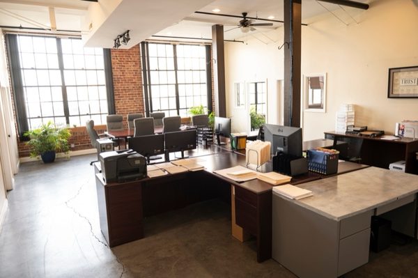 Hughes & Associates office workspace with conference area